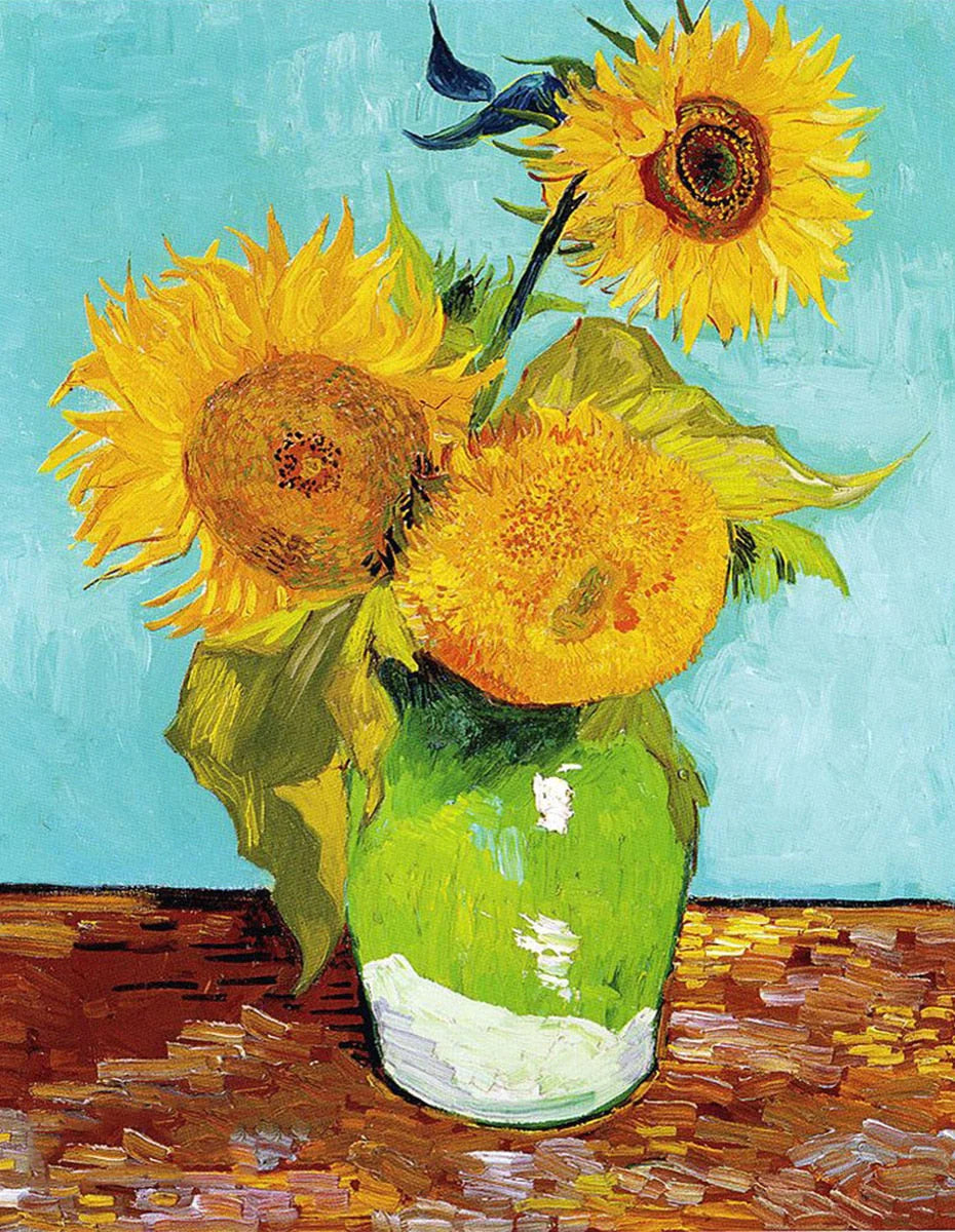 Vincent Van Gogh Sunflowers - 5D Diamond Painting - DiamondByNumbers - Diamond  Painting art