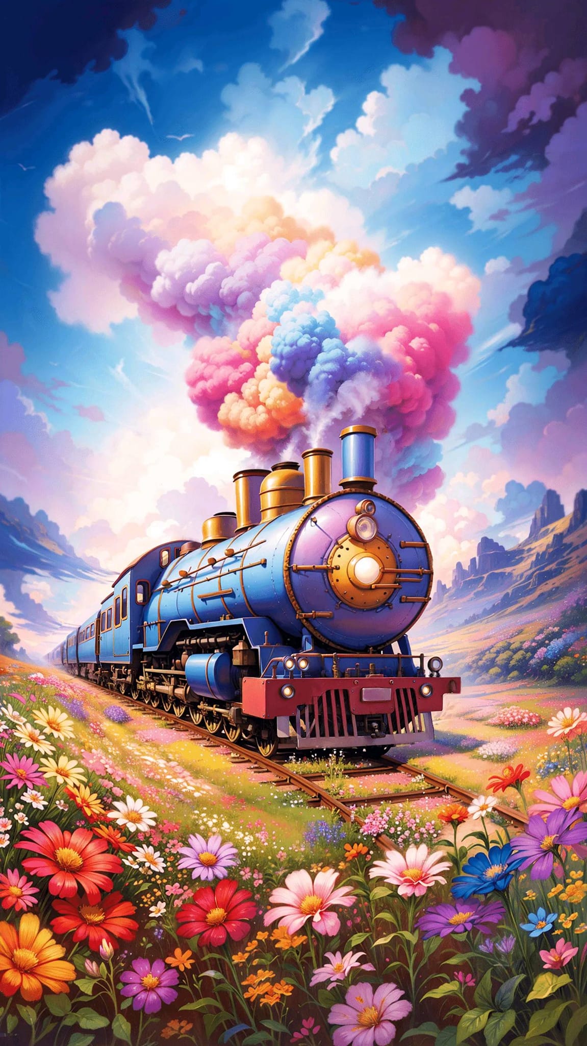 Colorful Smoke Blending with Fragrant Petals