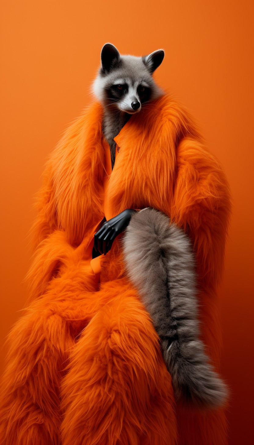 Raccoon in coat Diamond Painting