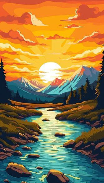 Sunset Serenity by the River