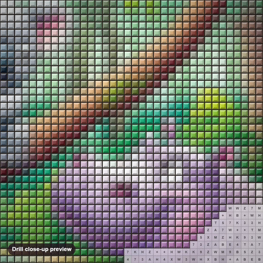 Close-up preview of the Freedom of Wild Animals diamond painting with square 5D drills and printed canvas symbols