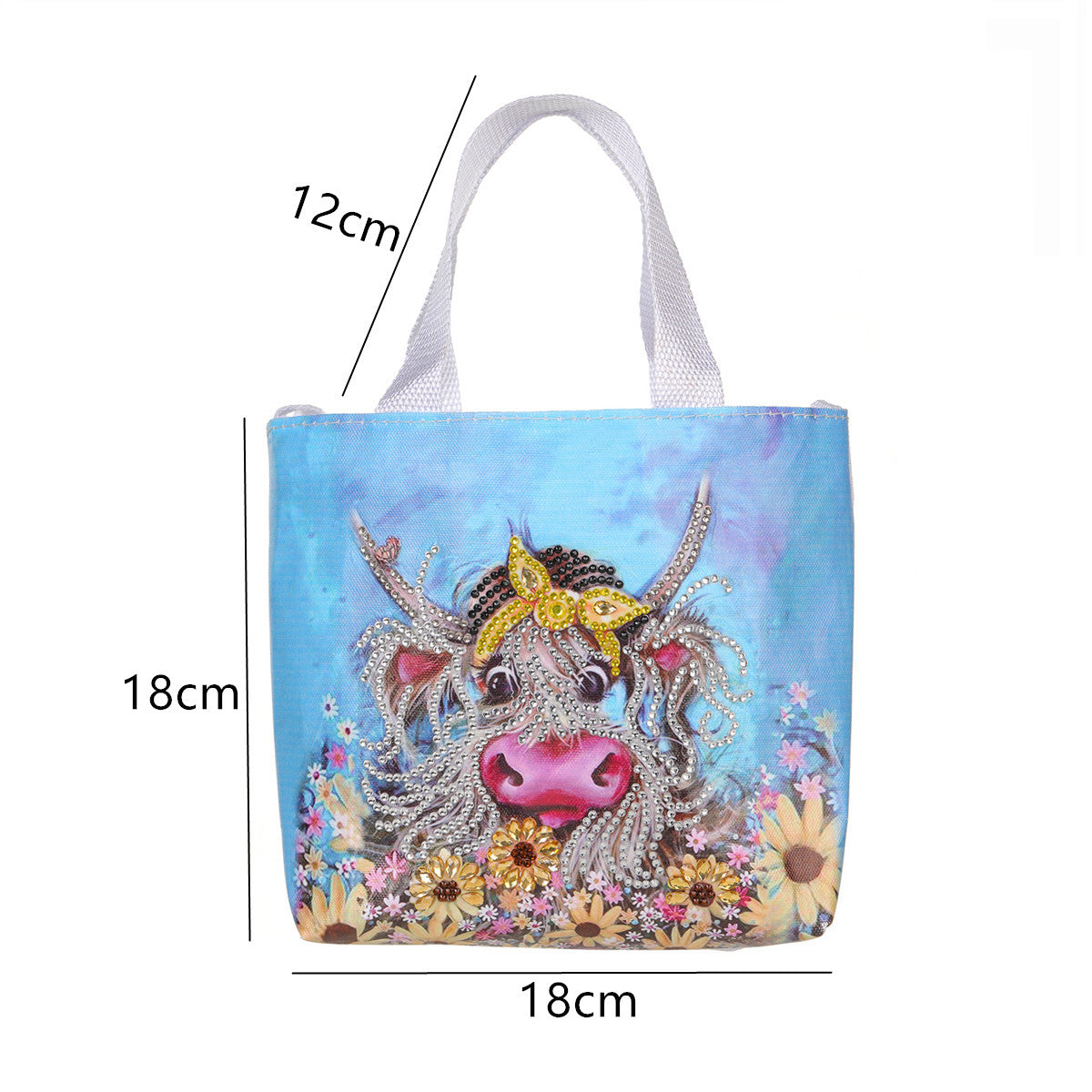 Pretty Cow DIY Diamond Painting Tote Bag