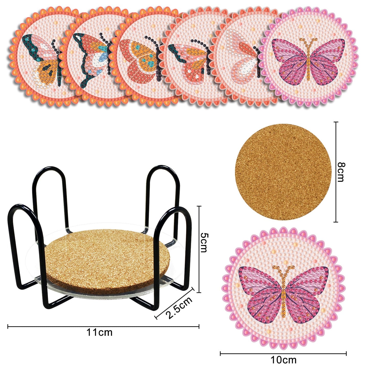 Butterfly Table Coasters - Paint by Diamonds