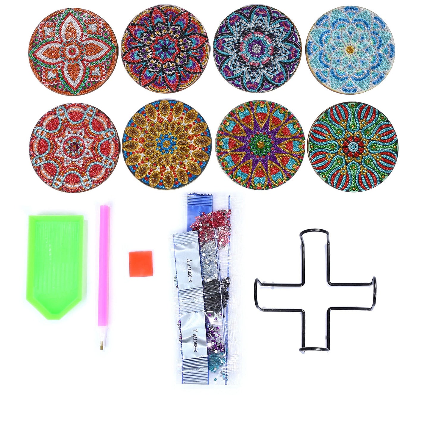 Diamond Painting Coasters Set in Mandala Style