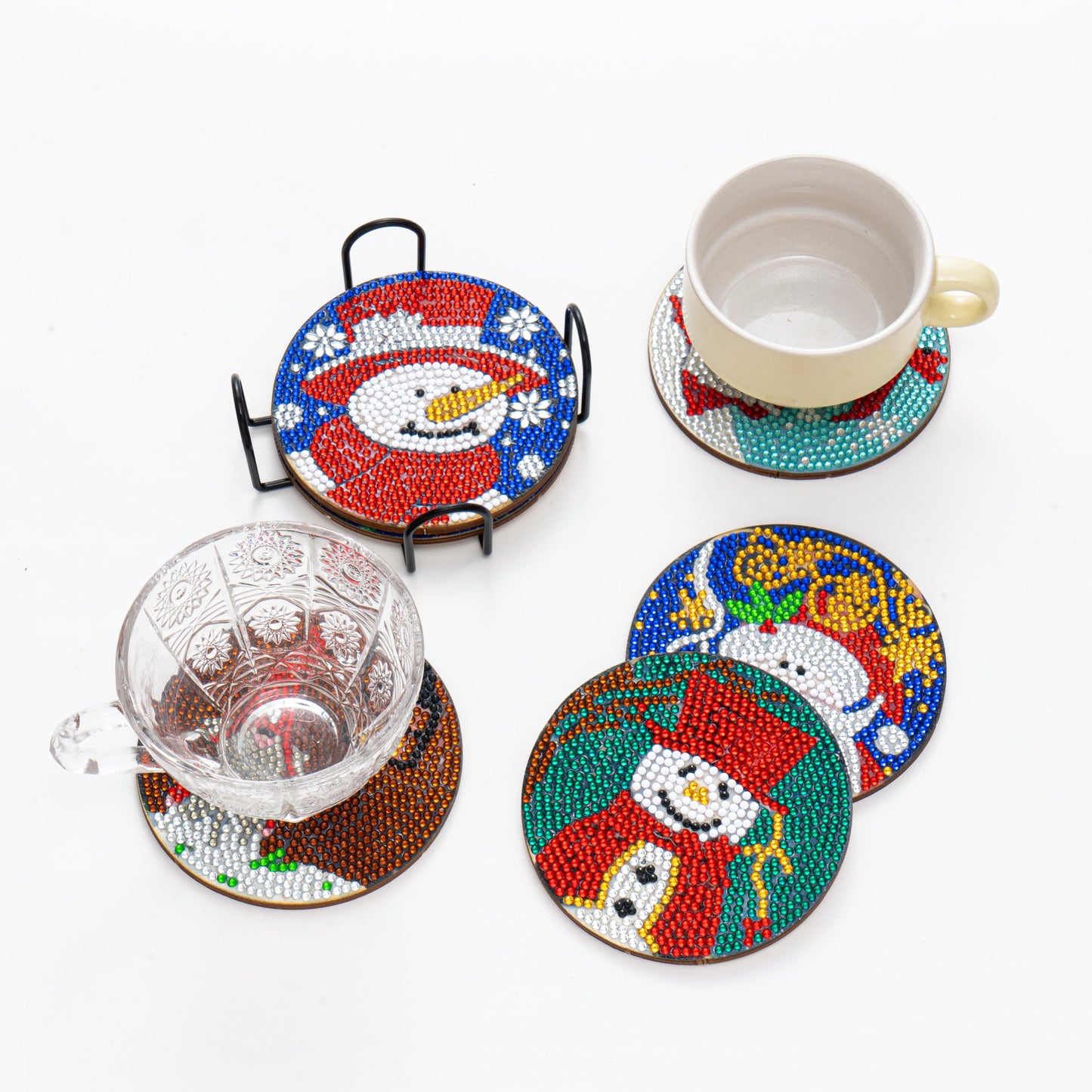Snowman Diamond Painting Table Coasters