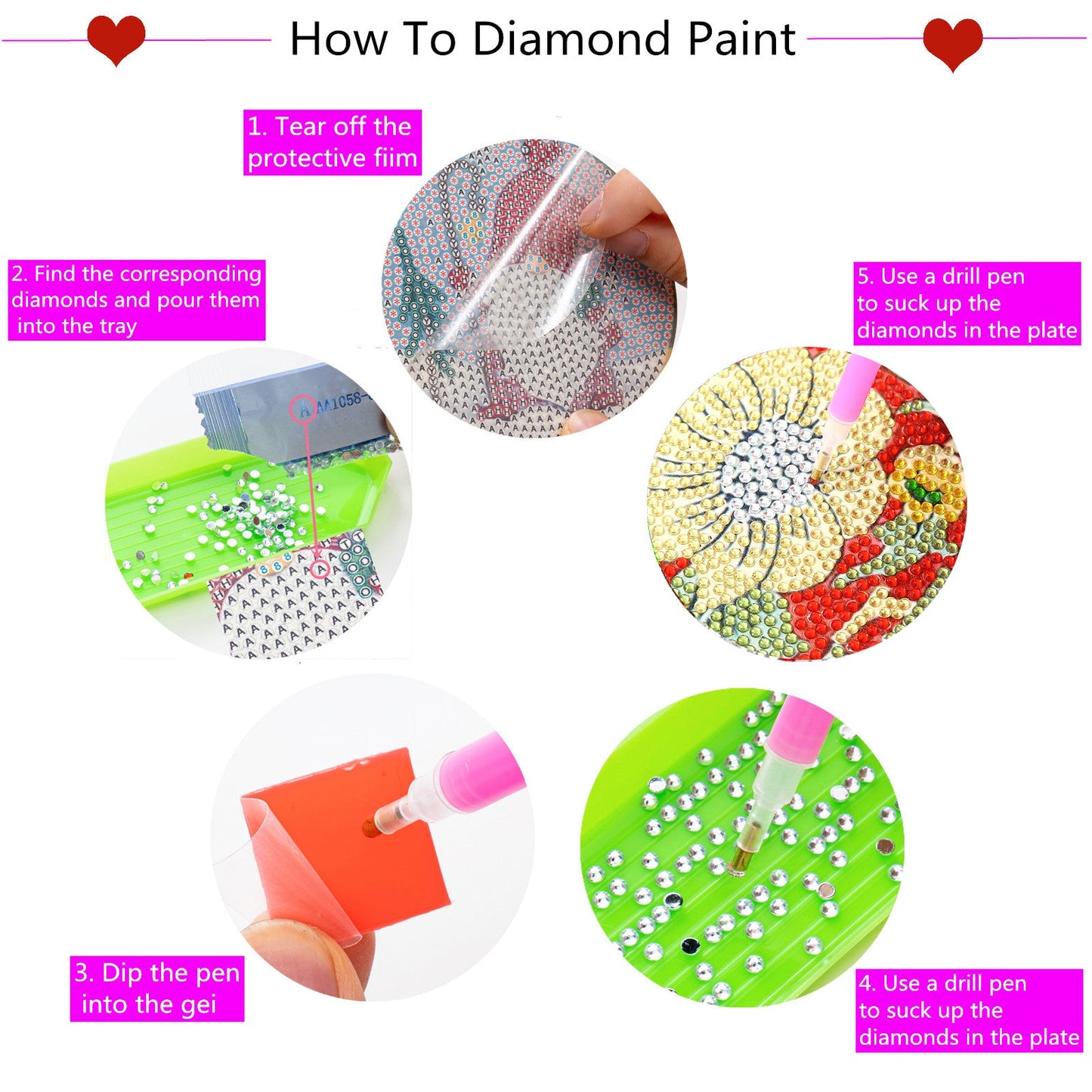 Flower Coasters - Paint with Diamonds