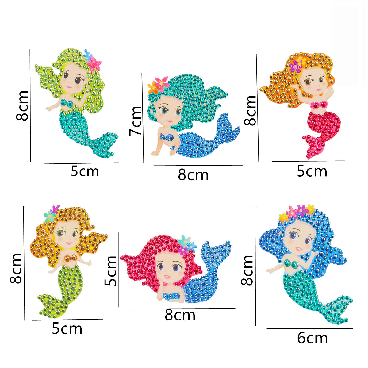 Colorful Mermaid - Diamond Painting Stickers