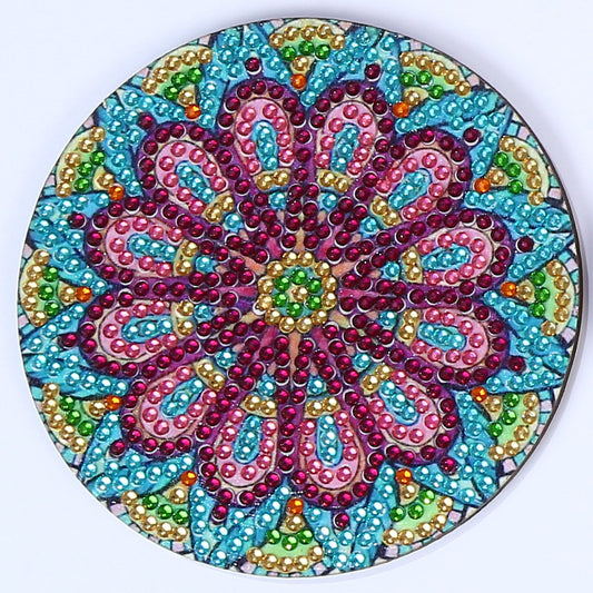 Diamond Painting Mandala Coasters & Stand