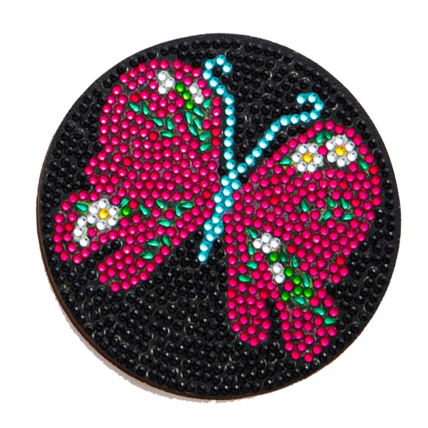Colorful Butterflies Coasters - Painting by Diamonds