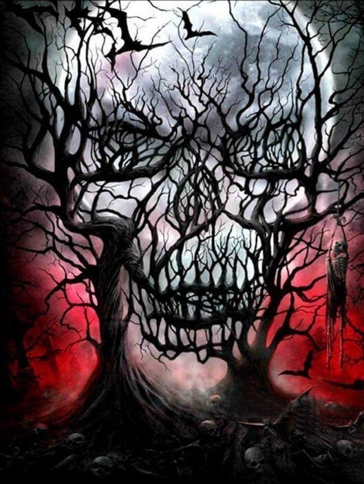 Skull Trees Diamond Painting