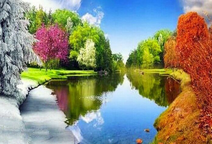 Beautiful Lake Paint by Diamonds