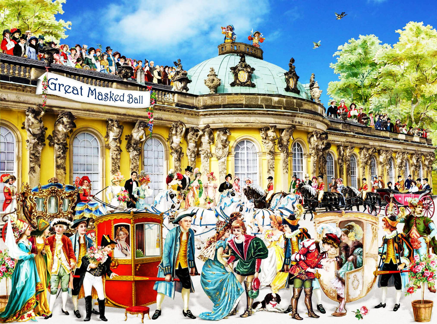 Crowd on Great Masked Ball