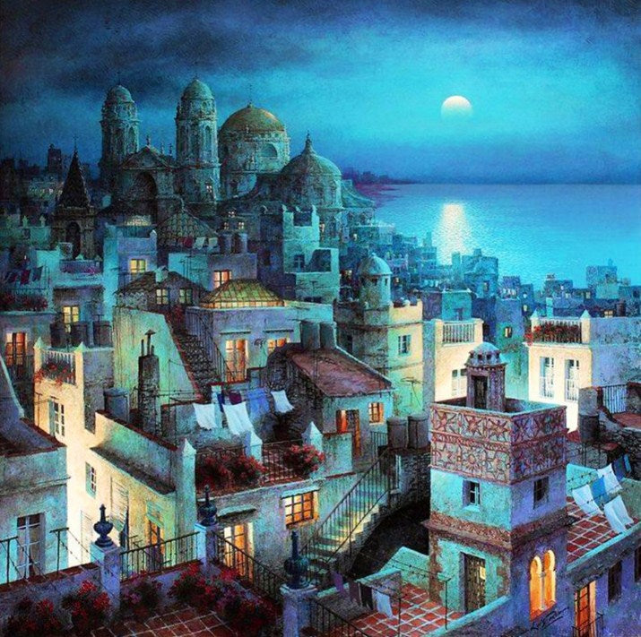 Beautiful City View Paint by Diamonds