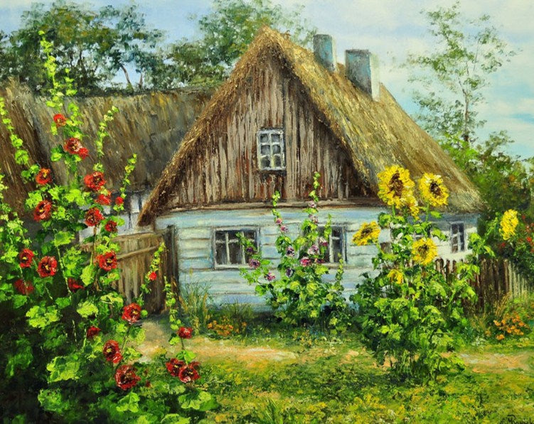 Beautiful Hut Paint by Diamonds