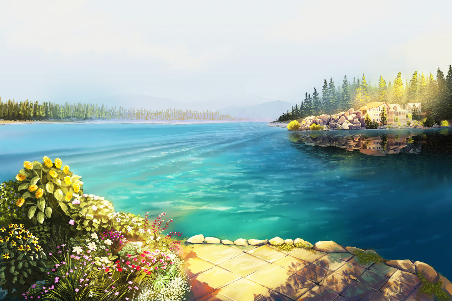 River in jungle Diamond Painting