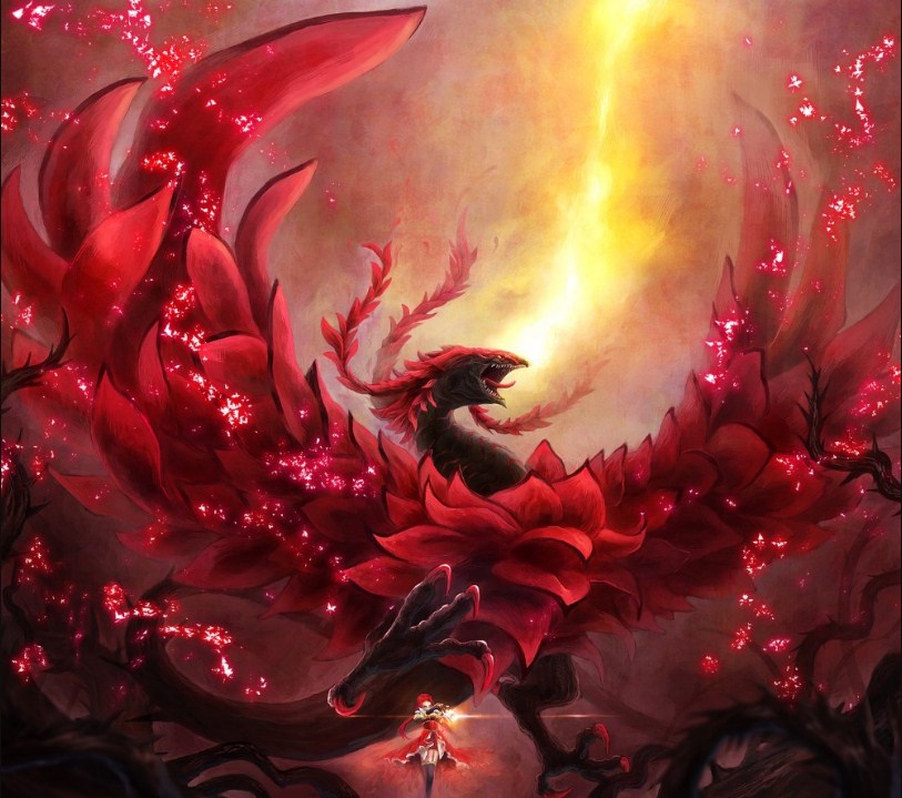 Black Rose Dragon Paint by Diamonds