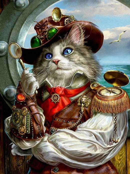 Captain Cat Diamond Painting Kit