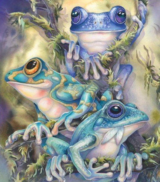 Colorful Frogs Diamond Painting Kit
