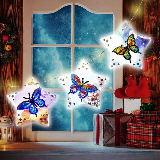 Butterfly Christmas Ornaments with LED String