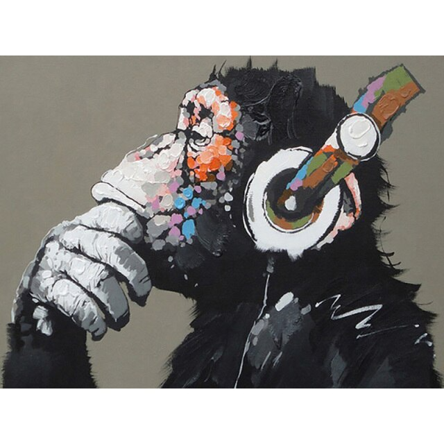 Dj monkey DIY diamond painting kit