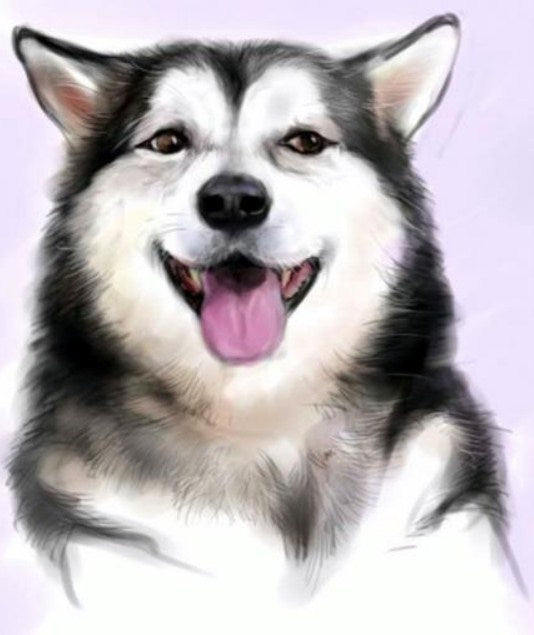 Happy Husky Diamond Painting Kit