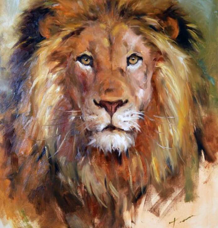 Lion Canvas Paint Kit