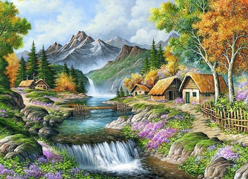 beautiful mountain paintings