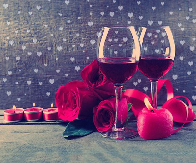 Vine Glasses & Red Roses DIY Painting Kit