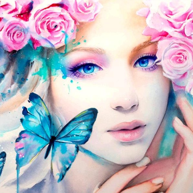 White Beauty Diamond Painting Kit