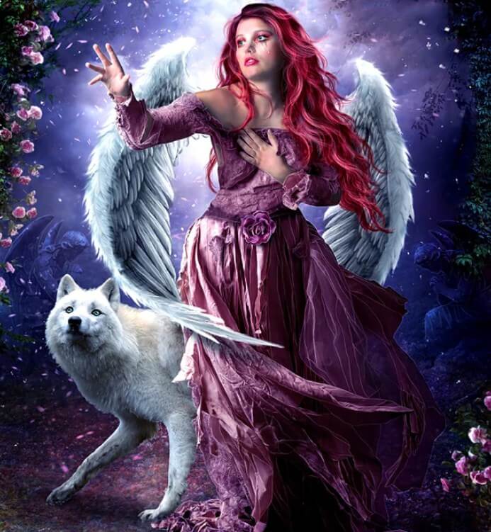 Wolf Lady Diamond Painting