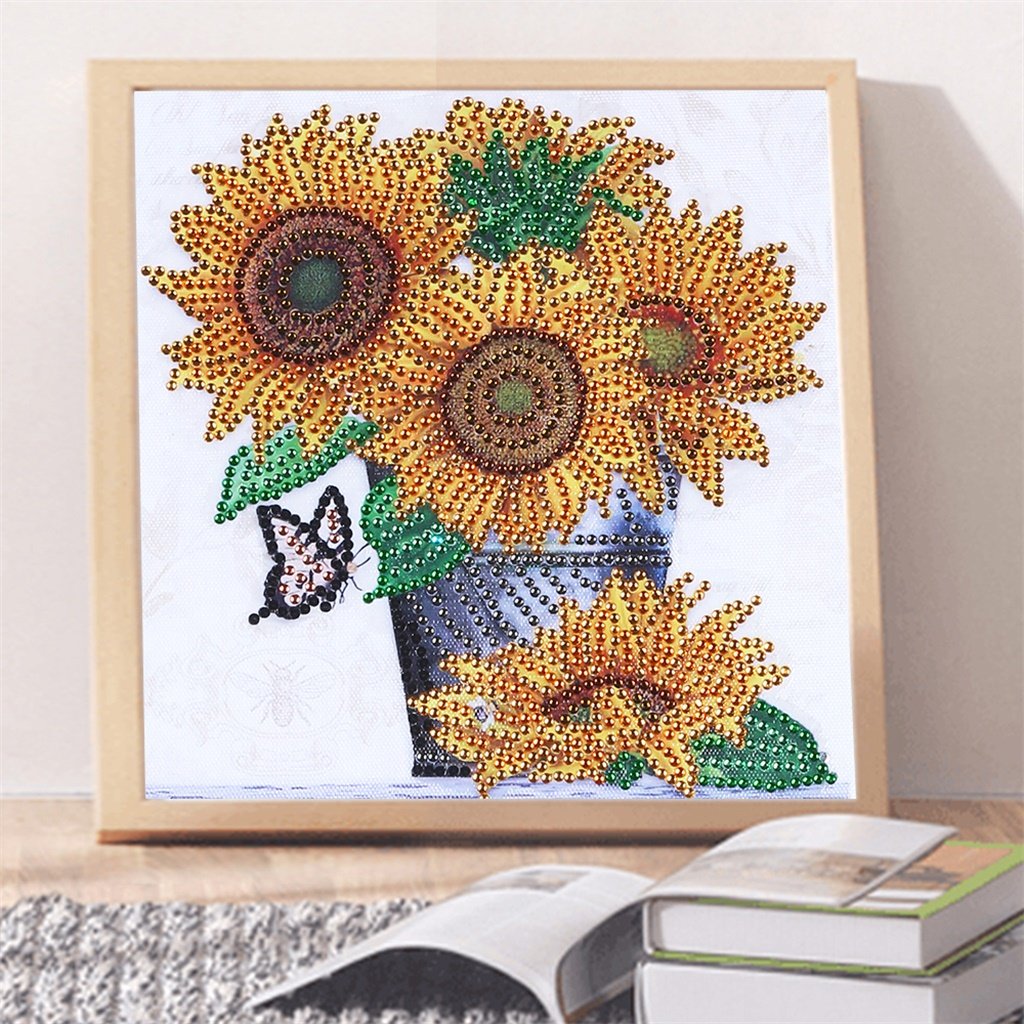 Vase of Sunflowers - Special Diamond Painting