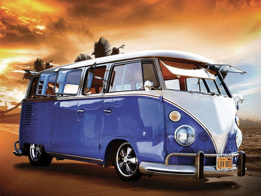 Volkswagen Type 2 mini bus - Paint by diamonds - 60x80CM /