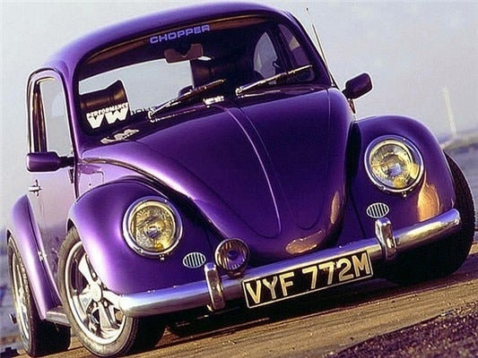 1959 Volkswagen Beetle vintage car - 5D DIY diamond painting