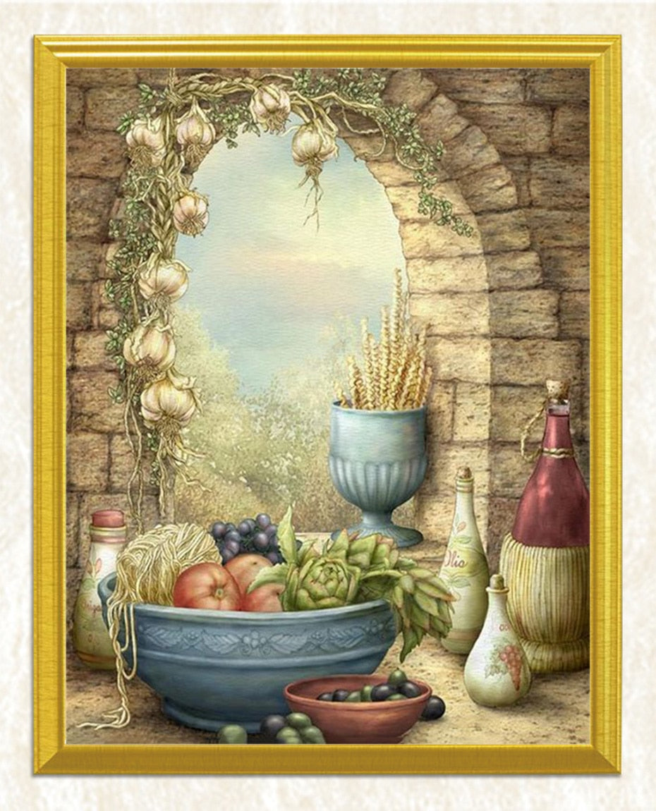 Fruits & Flower Pots DIY Paintings