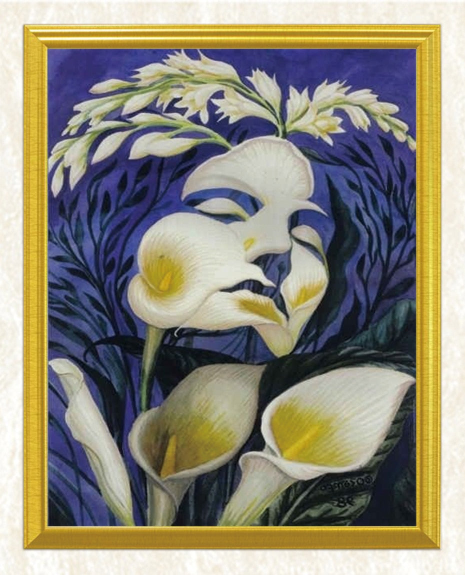 Lady & Flowers Art DIY Diamond Painting