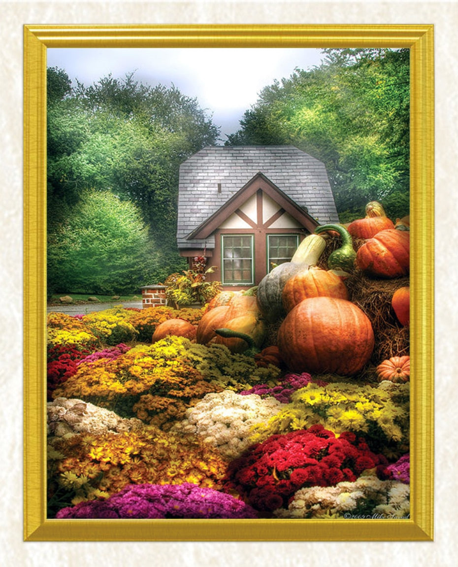 Pumpkin Garden DIY Diamond Painting