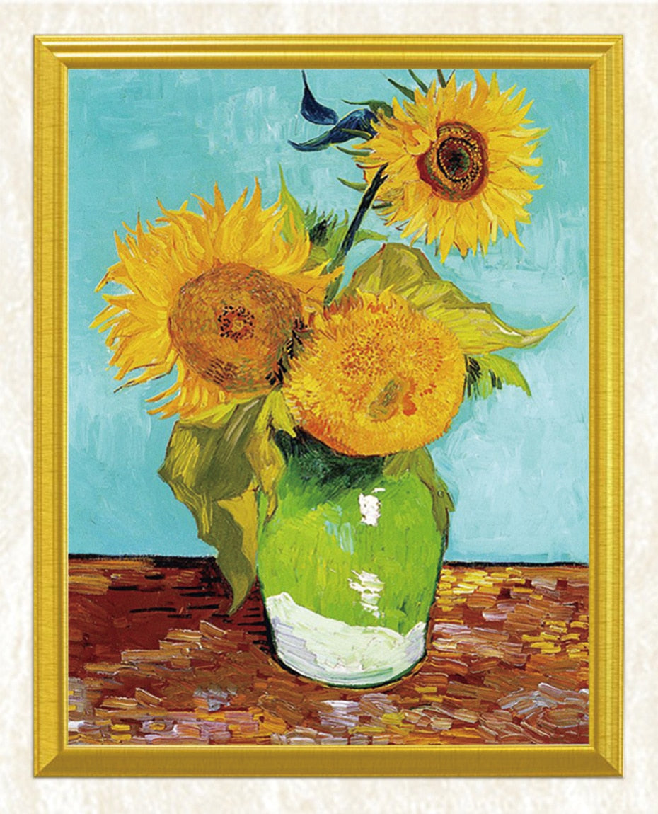 Vase with Three Sunflowers - Vincent van Gogh