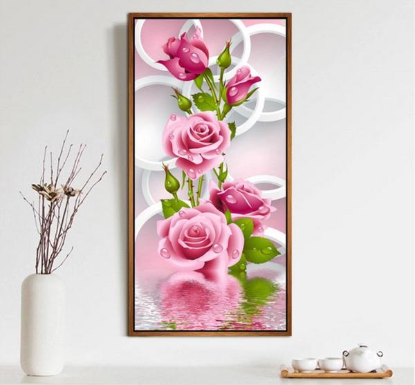 Pink Roses DIY Diamond Painting