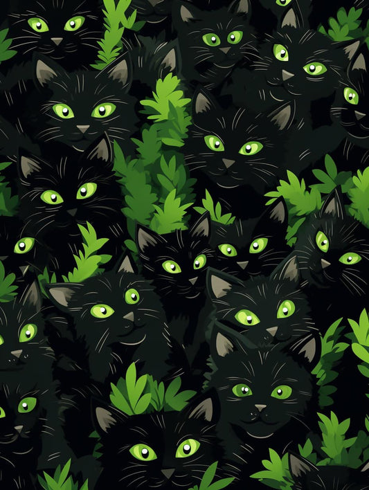 Diamond Painting Black Cat's Mysterious Night – Diamonds Wizard