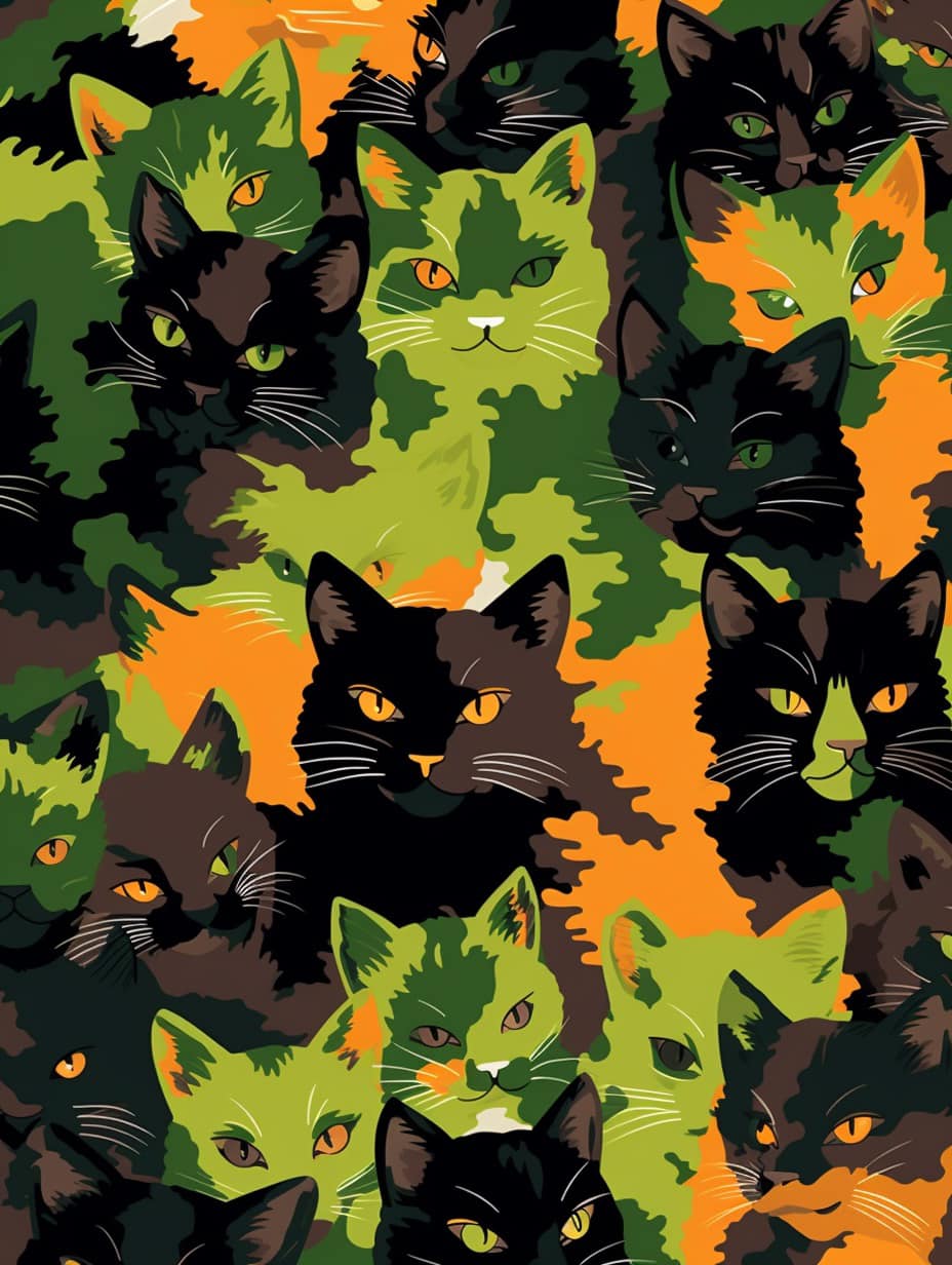 cats or Leaves Diamond Painting