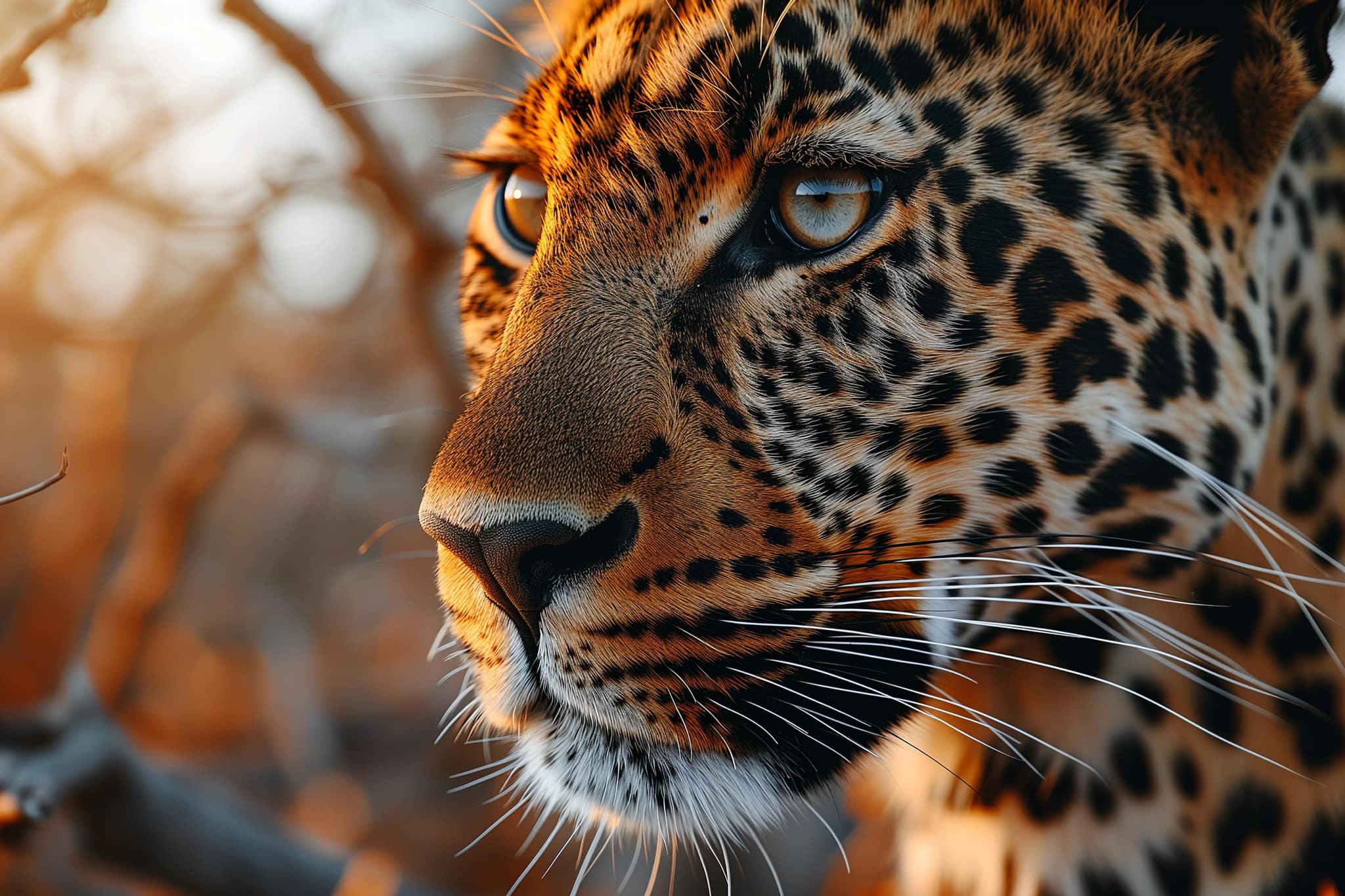 A Close-Up of a Leopard in the Wild – All Diamond Painting