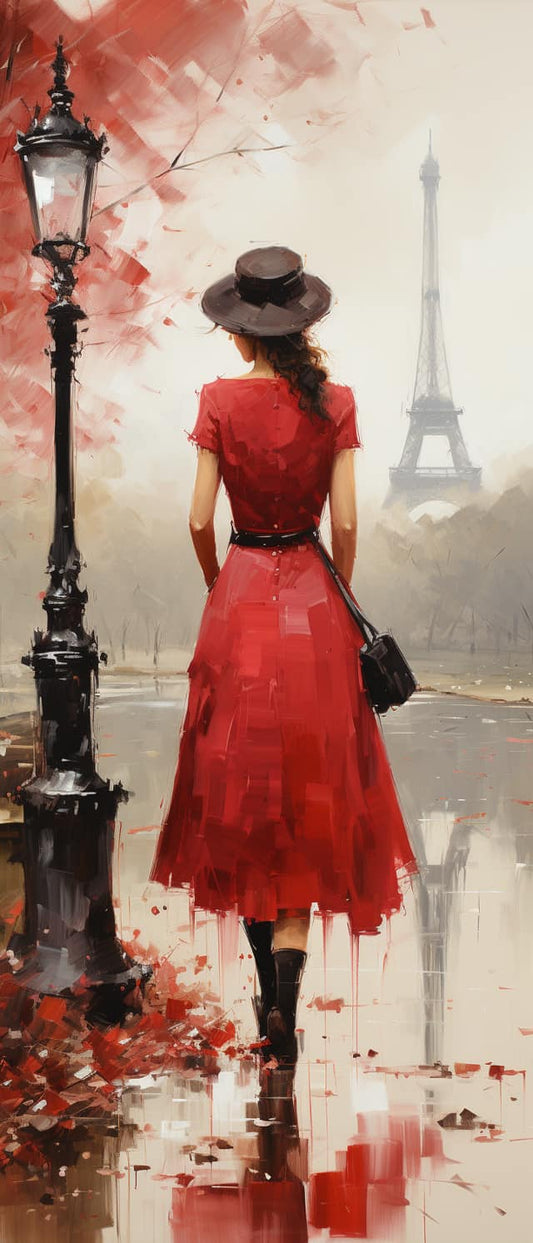 Girl in Paris Painting by Diamond