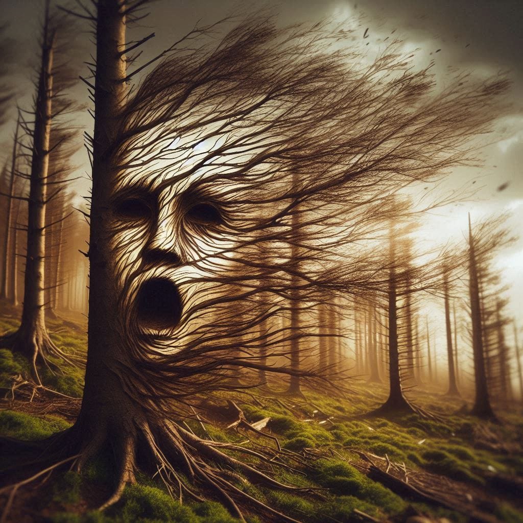 A Scared Face Tree