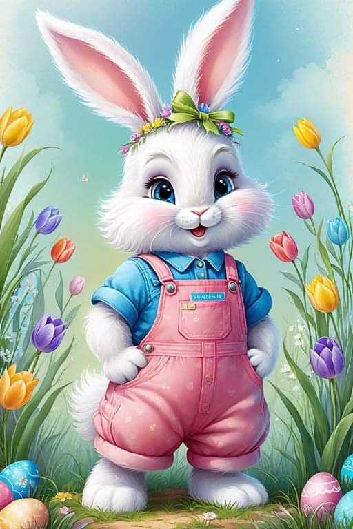 Rabbit in a Charming Outfit