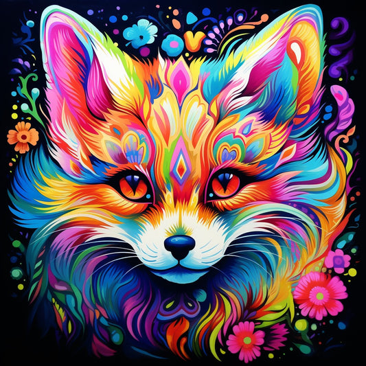 Abstract fox diamond painting kit by All Diamond Painting