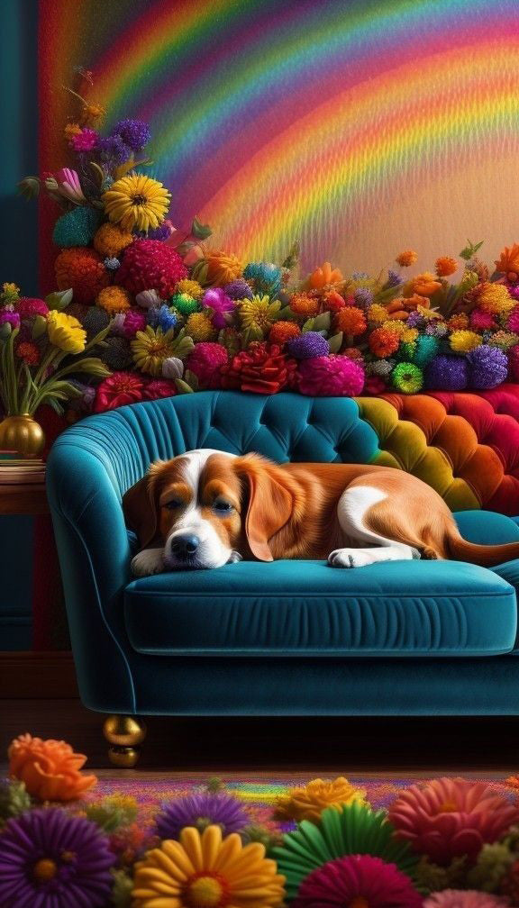 Beagle Dog's Comfort in Colors