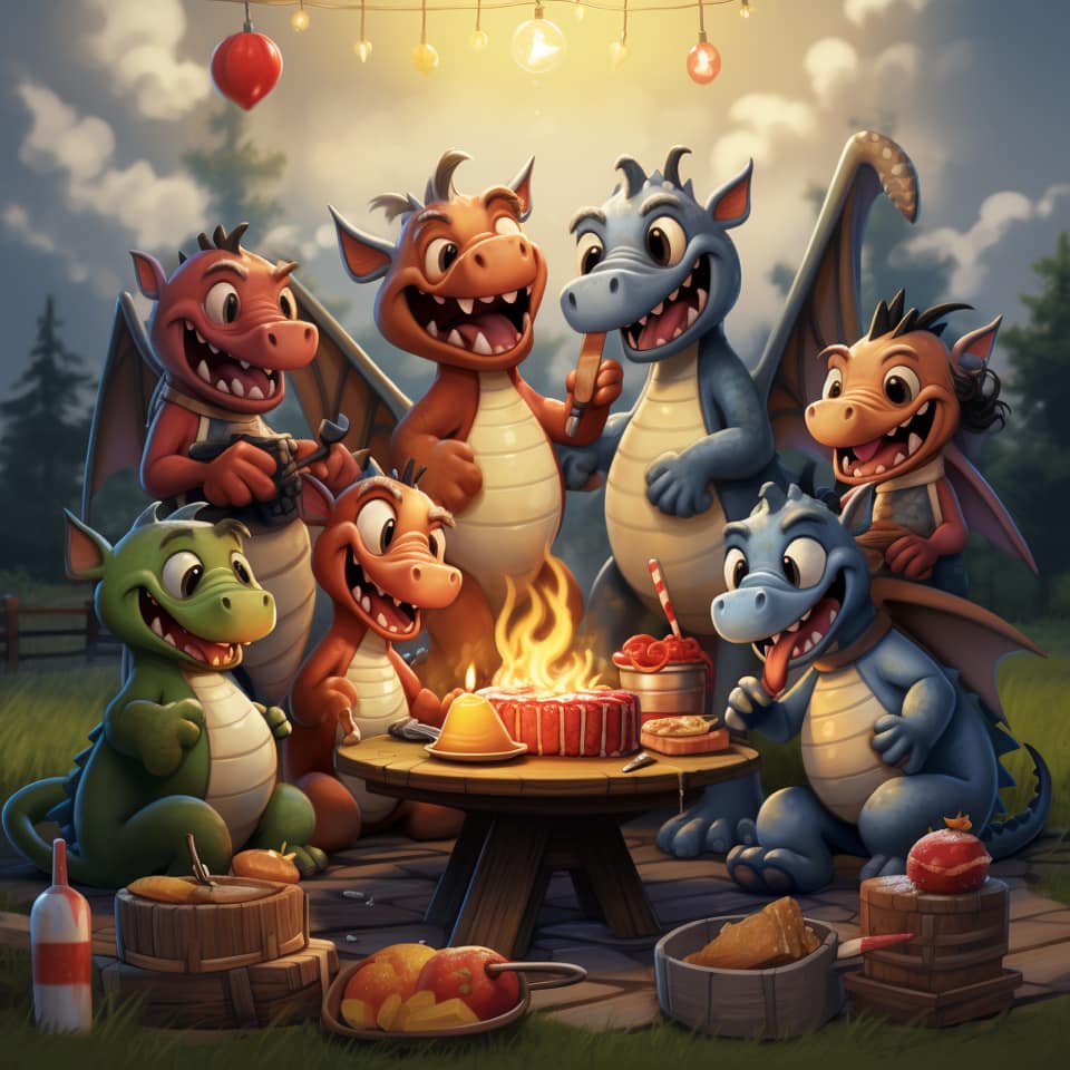 Cartoon dragon birthday party diamond painting kit by All Diamond Painting