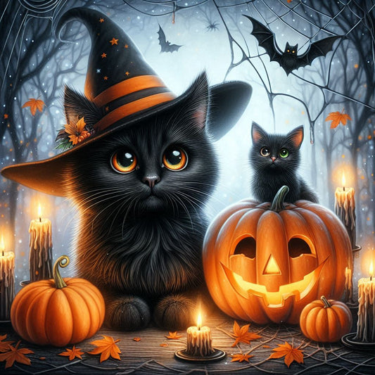 Black Cat’s Halloween Forest