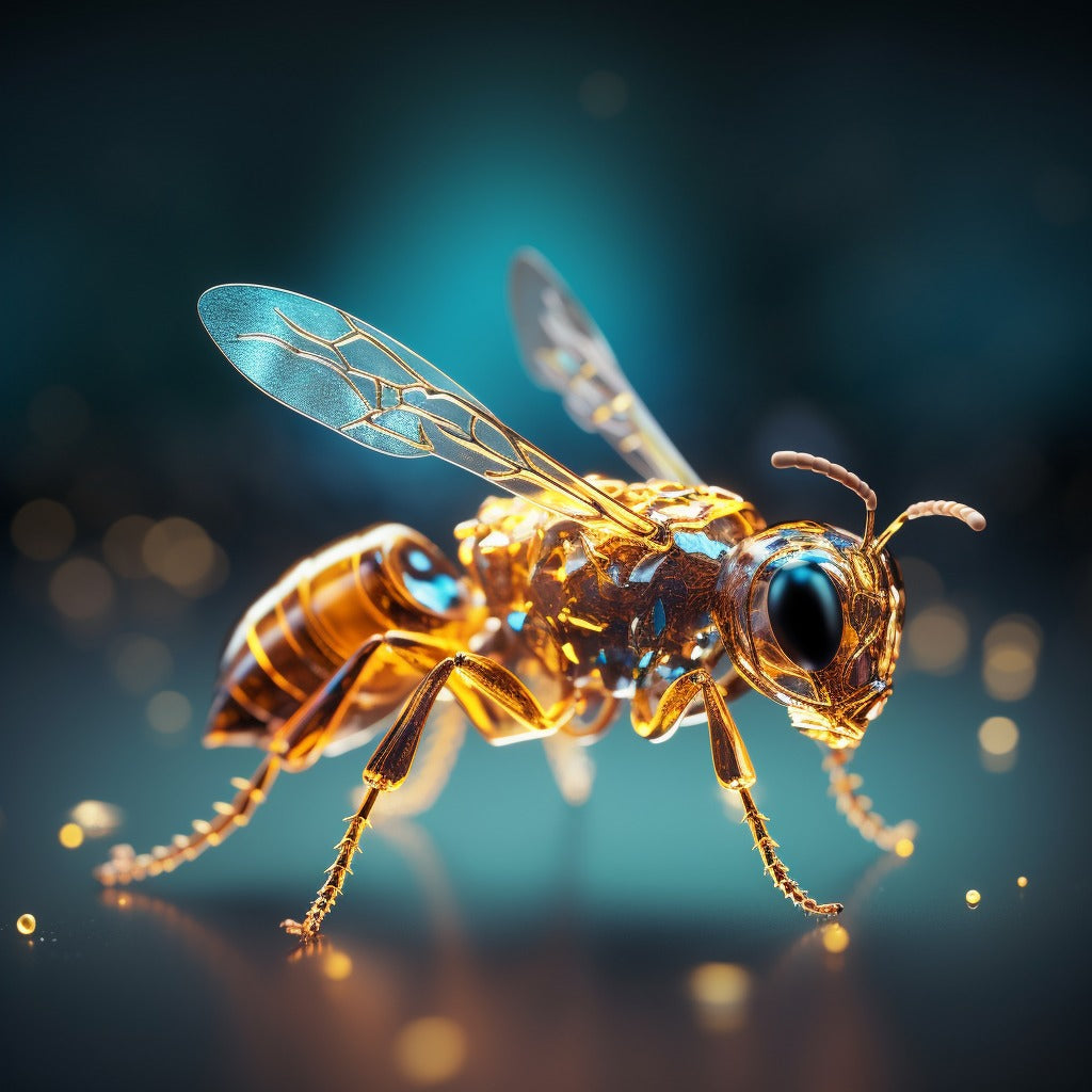 Closeup of a honey bee diamond painting kit by All Diamond Painting