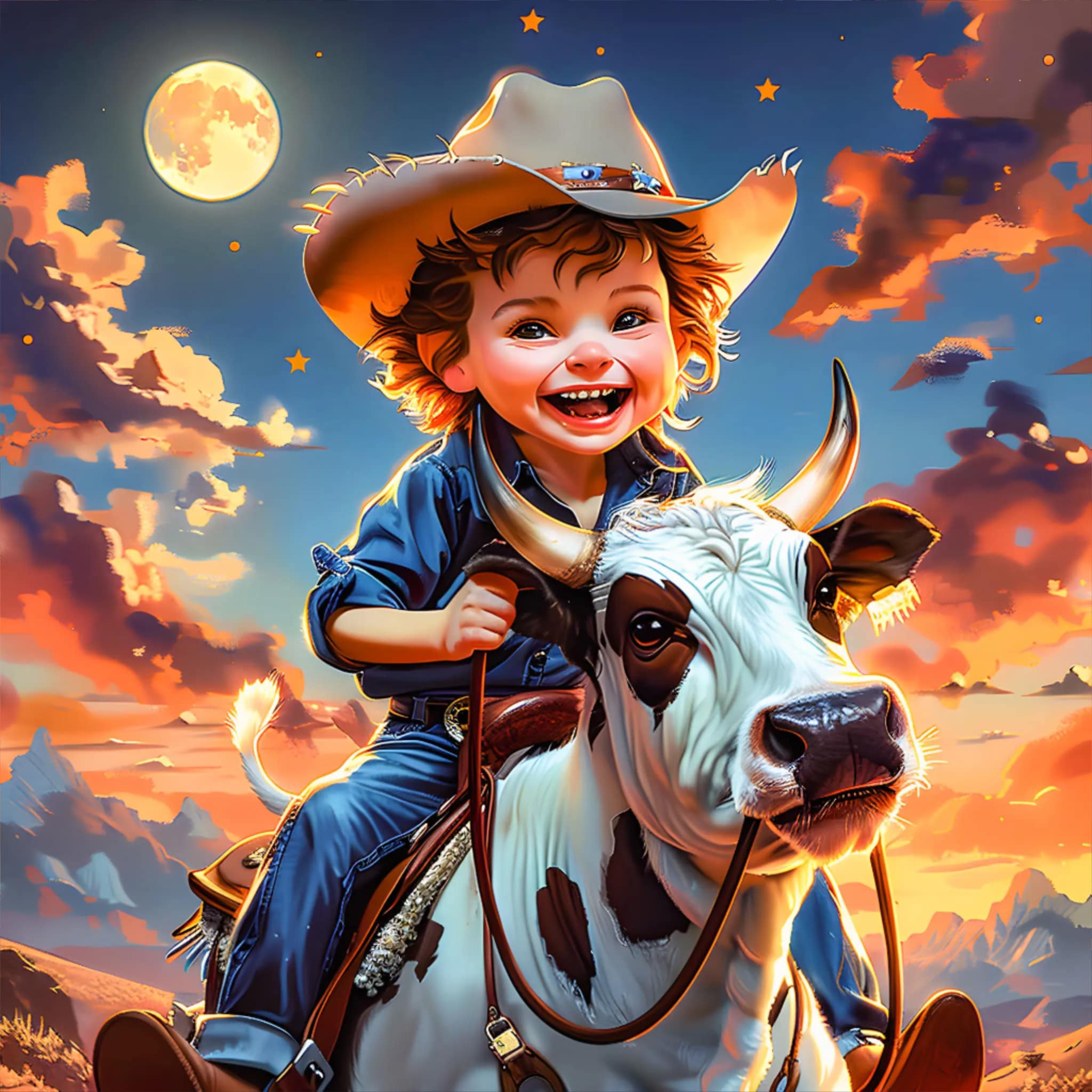 Cute Cow Rider - Diamond Painting kit – All Diamond Painting